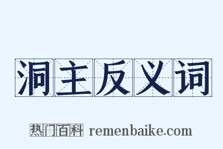 洞主反义词是什么意思的图片